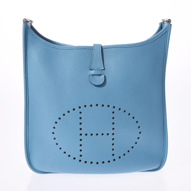 HERMES Hermes Evrin 3 PM Blue No Silver Bracket D (Around 2019) Ladies Toryon Lemance Shoulder Bag AB Rank Used Ginzo