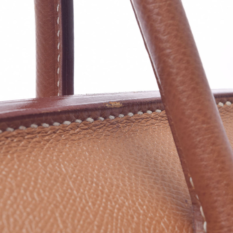 HERMES エルメス バーキン 35 ゴールド ゴールド金具 ○X刻印(1994年頃) ユニセックス クシュベル ハンドバッグ Bランク 中古 銀蔵