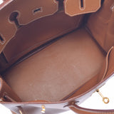 HERMES エルメス バーキン 35 ゴールド ゴールド金具 ○X刻印(1994年頃) ユニセックス クシュベル ハンドバッグ Bランク 中古 銀蔵
