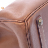 HERMES エルメス バーキン 35 ゴールド ゴールド金具 ○X刻印(1994年頃) ユニセックス クシュベル ハンドバッグ Bランク 中古 銀蔵