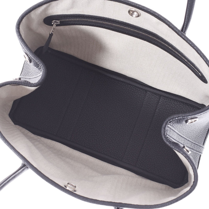 爱马仕爱马仕花园派对TPM黑色银支z雕刻（大约2021年）女士Negonda手提包新金佐