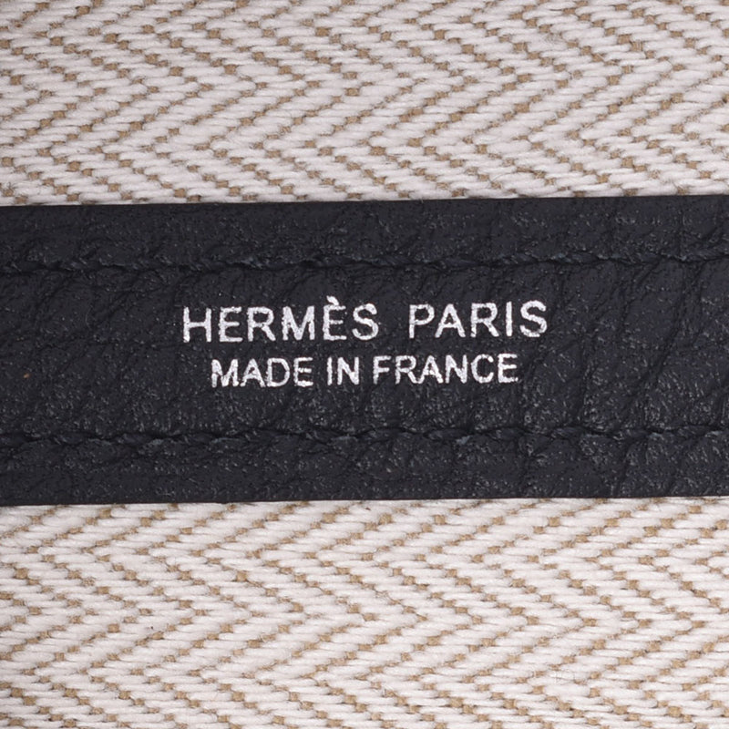 爱马仕爱马仕花园派对TPM黑色银支z雕刻（大约2021年）女士Negonda手提包新金佐