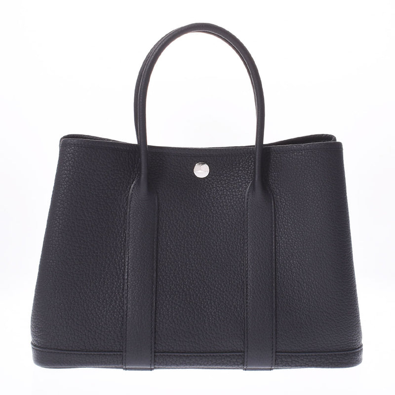 爱马仕爱马仕花园派对TPM黑色银支z雕刻（大约2021年）女士Negonda手提包新金佐