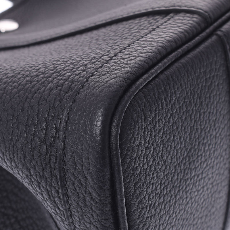 爱马仕爱马仕花园派对TPM黑色银支z雕刻（大约2021年）女士Negonda手提包新金佐