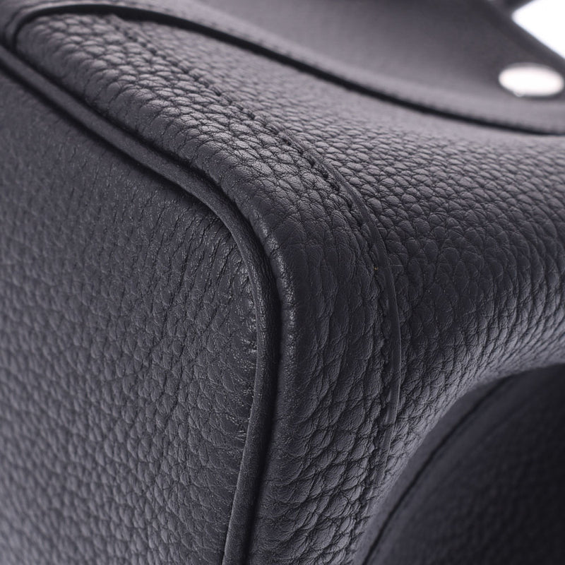 爱马仕爱马仕花园派对TPM黑色银支z雕刻（大约2021年）女士Negonda手提包新金佐