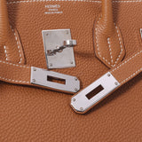 HERMES エルメス バーキン 30 ゴールド シルバー金具 □L刻印(2008年頃) レディース トゴ ハンドバッグ Aランク 中古 銀蔵