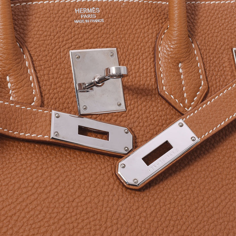 HERMES エルメス バーキン 30 ゴールド シルバー金具 □L刻印(2008年頃) レディース トゴ ハンドバッグ Aランク 中古 銀蔵