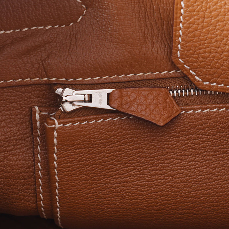 HERMES エルメス バーキン 30 ゴールド シルバー金具 □L刻印(2008年頃) レディース トゴ ハンドバッグ Aランク 中古 銀蔵