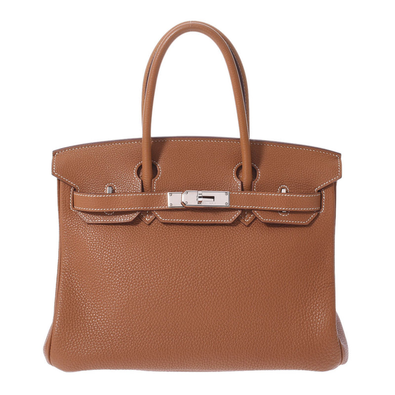 HERMES エルメス バーキン 30 ゴールド シルバー金具 □L刻印(2008年頃) レディース トゴ ハンドバッグ Aランク 中古 銀蔵