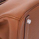 HERMES エルメス バーキン 30 ゴールド シルバー金具 □L刻印(2008年頃) レディース トゴ ハンドバッグ Aランク 中古 銀蔵
