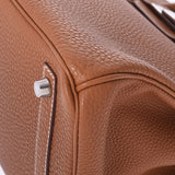 HERMES エルメス バーキン 30 ゴールド シルバー金具 □L刻印(2008年頃) レディース トゴ ハンドバッグ Aランク 中古 銀蔵