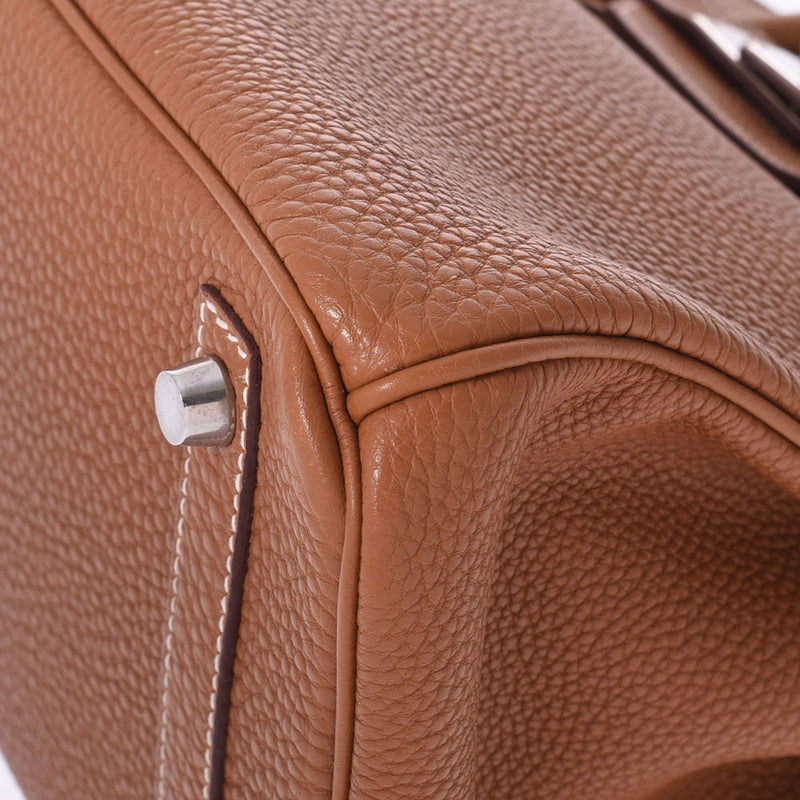 HERMES エルメス バーキン 30 ゴールド シルバー金具 □L刻印(2008年頃) レディース トゴ ハンドバッグ Aランク 中古 銀蔵