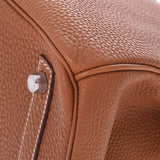 HERMES エルメス バーキン 30 ゴールド シルバー金具 □L刻印(2008年頃) レディース トゴ ハンドバッグ Aランク 中古 銀蔵