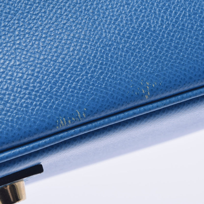 HERMES エルメス オータクロア 32 ブルーフランス ゴールド金具 □H刻印(2004年頃)  レディース クシュベル ハンドバッグ Bランク 中古 銀蔵