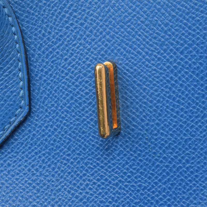 HERMES エルメス オータクロア 32 ブルーフランス ゴールド金具 □H刻印(2004年頃)  レディース クシュベル ハンドバッグ Bランク 中古 銀蔵