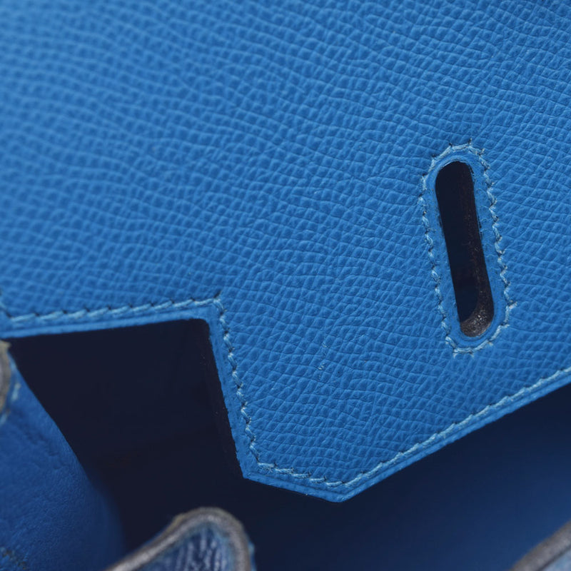 HERMES エルメス オータクロア 32 ブルーフランス ゴールド金具 □H刻印(2004年頃)  レディース クシュベル ハンドバッグ Bランク 中古 銀蔵