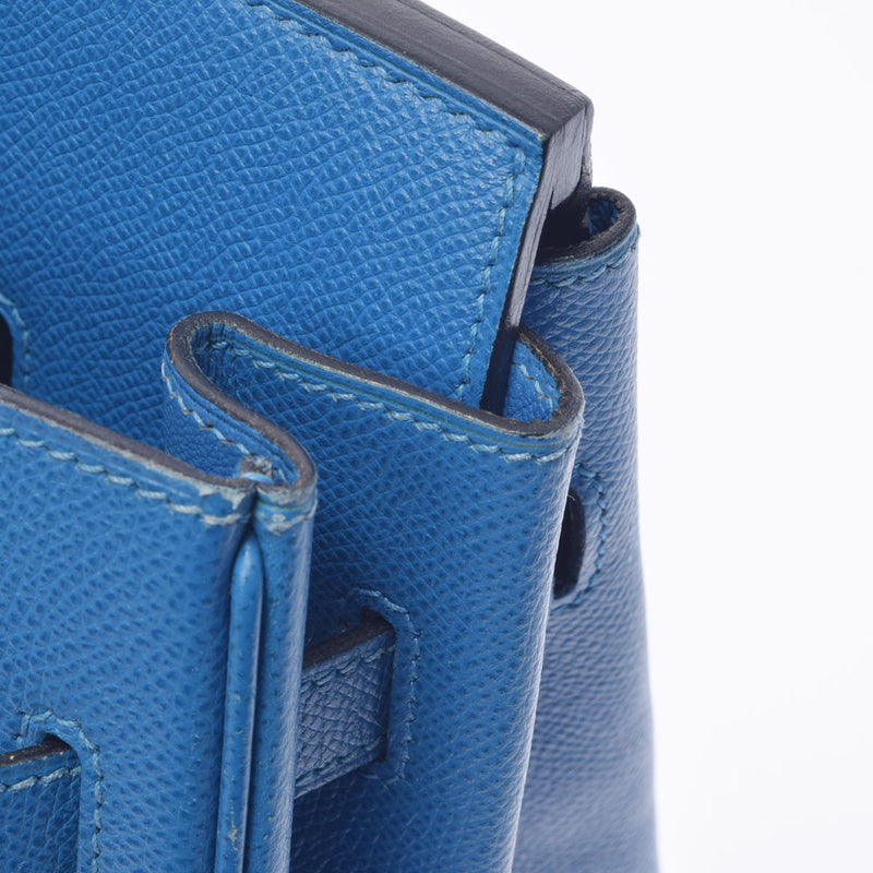 HERMES エルメス オータクロア 32 ブルーフランス ゴールド金具 □H刻印(2004年頃)  レディース クシュベル ハンドバッグ Bランク 中古 銀蔵