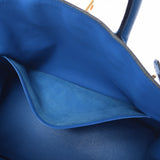 HERMES エルメス オータクロア 32 ブルーフランス ゴールド金具 □H刻印(2004年頃)  レディース クシュベル ハンドバッグ Bランク 中古 銀蔵