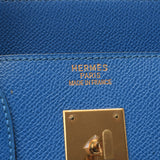 HERMES エルメス オータクロア 32 ブルーフランス ゴールド金具 □H刻印(2004年頃)  レディース クシュベル ハンドバッグ Bランク 中古 銀蔵