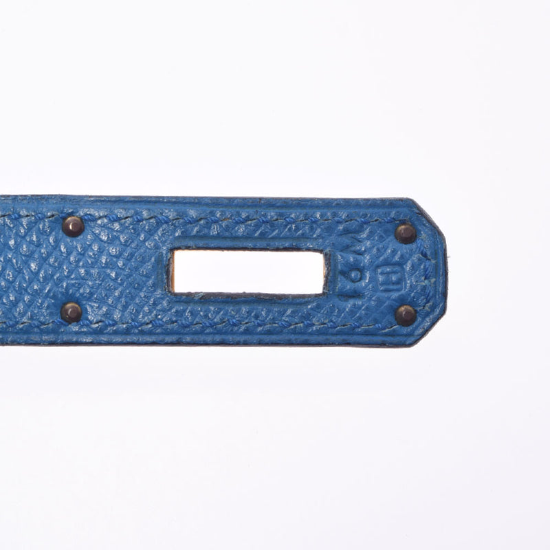 HERMES エルメス オータクロア 32 ブルーフランス ゴールド金具 □H刻印(2004年頃)  レディース クシュベル ハンドバッグ Bランク 中古 銀蔵