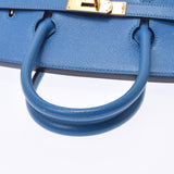 HERMES エルメス オータクロア 32 ブルーフランス ゴールド金具 □H刻印(2004年頃)  レディース クシュベル ハンドバッグ Bランク 中古 銀蔵