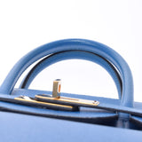 HERMES エルメス オータクロア 32 ブルーフランス ゴールド金具 □H刻印(2004年頃)  レディース クシュベル ハンドバッグ Bランク 中古 銀蔵
