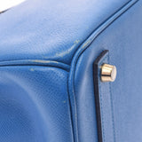 HERMES エルメス オータクロア 32 ブルーフランス ゴールド金具 □H刻印(2004年頃)  レディース クシュベル ハンドバッグ Bランク 中古 銀蔵