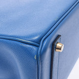 HERMES エルメス オータクロア 32 ブルーフランス ゴールド金具 □H刻印(2004年頃)  レディース クシュベル ハンドバッグ Bランク 中古 銀蔵