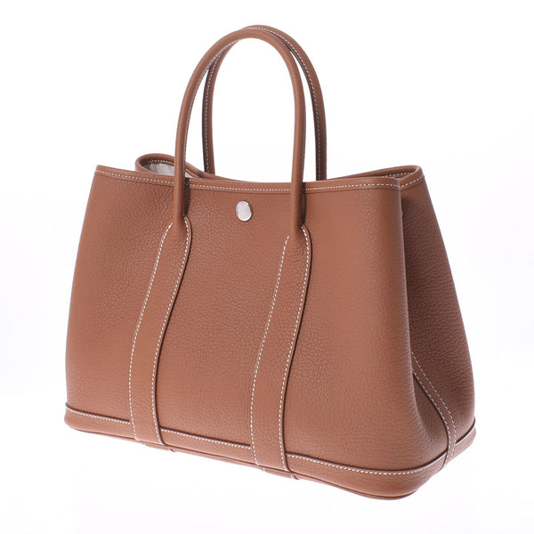 HERMES エルメス ガーデンパーティ TPM ゴールド シルバー金具 Z刻印(2021年頃) レディース ネゴンダ ハンドバッグ 新品 銀蔵