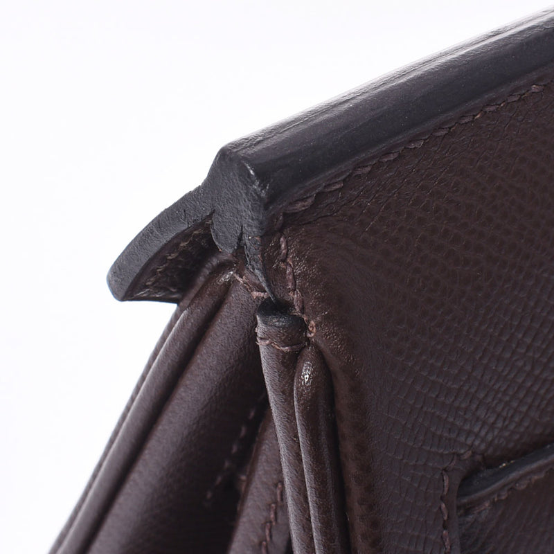 HERMES エルメス バーキン 30 茶 ゴールド金具 □K刻印(2007年頃) レディース ヴォーエプソン ハンドバッグ ABランク 中古 銀蔵