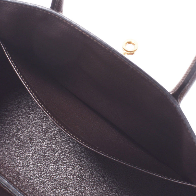 HERMES エルメス バーキン 30 茶 ゴールド金具 □K刻印(2007年頃) レディース ヴォーエプソン ハンドバッグ ABランク 中古 銀蔵
