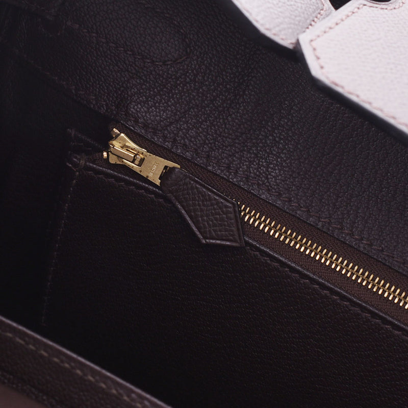 HERMES エルメス バーキン 30 茶 ゴールド金具 □K刻印(2007年頃) レディース ヴォーエプソン ハンドバッグ ABランク 中古 銀蔵