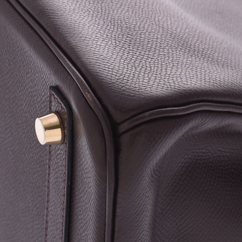 HERMES エルメス バーキン 30 茶 ゴールド金具 □K刻印(2007年頃) レディース ヴォーエプソン ハンドバッグ ABランク 中古 銀蔵