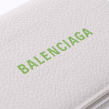 BALENCIAGA バレンシアガ エブリデイ ミニウォレット 白 593813 レディース カーフ 三つ折り財布 新同 中古 銀蔵