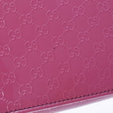 GUCCI Gucci Square GG Pattern Pink 388866 Ladies Enamel Accessory Pouch A Rank used Ginzo