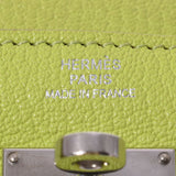 爱马仕爱马仕爱马仕（Hermes hermes cerry Cerry Cerry Wallet）石灰银支架□o雕刻（2011年）女士shable long long Wallet B等级使用Ginzo