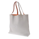 HERMES Hermes Dubble Sense 45 Reversible Orange/Pearl Gray □ O engraved (around 2011) Unisex Toryon Lemance Tote Bag B Rank used Ginzo