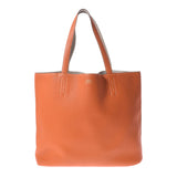 HERMES Hermes Dubble Sense 45 Reversible Orange/Pearl Gray □ O engraved (around 2011) Unisex Toryon Lemance Tote Bag B Rank used Ginzo