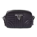 PRADA プラダ ダイアグラム 黒 1BH084 ユニセックス ソフトカーフ ショルダーバッグ 新同 中古 銀蔵