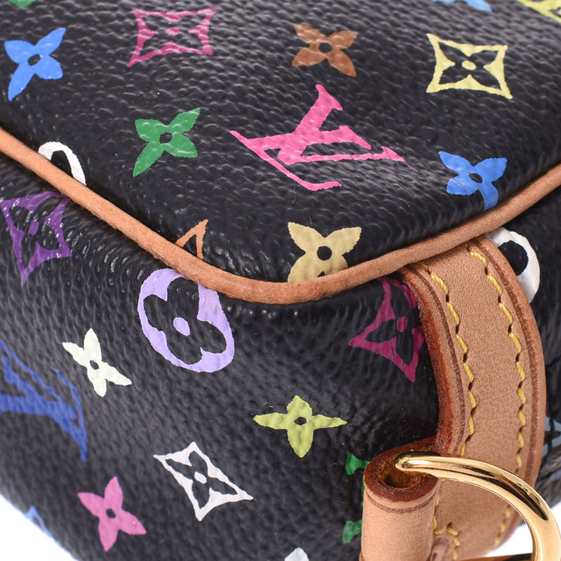 LOUIS VUITTON 黒地 マルチカラー ポーチストラップ