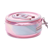 香奈儿香奈儿CC Figuri圆形链链肩粉红色/等级银支夫人乙烯基肩袋rank二手ginzo