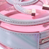 香奈儿香奈儿CC Figuri圆形链链肩粉红色/等级银支夫人乙烯基肩袋rank二手ginzo