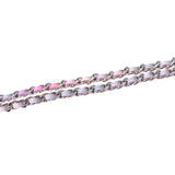 香奈儿香奈儿CC Figuri圆形链链肩粉红色/等级银支夫人乙烯基肩袋rank二手ginzo