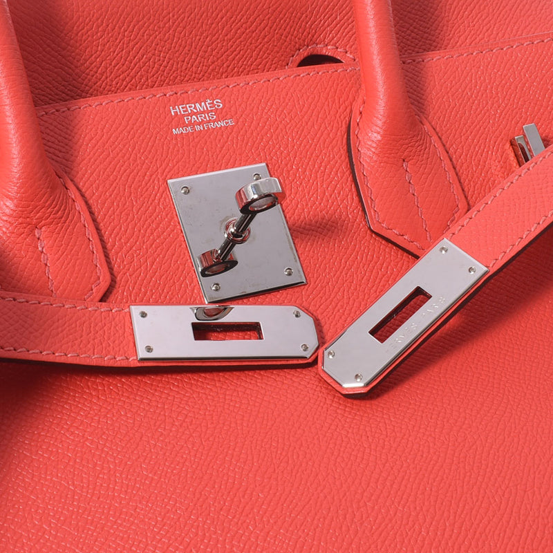 HERMES エルメス バーキン 30 ローズジャイプール シルバー金具 T刻印(2015年頃) レディース ヴォーエプソン ハンドバッグ ABランク 中古 銀蔵