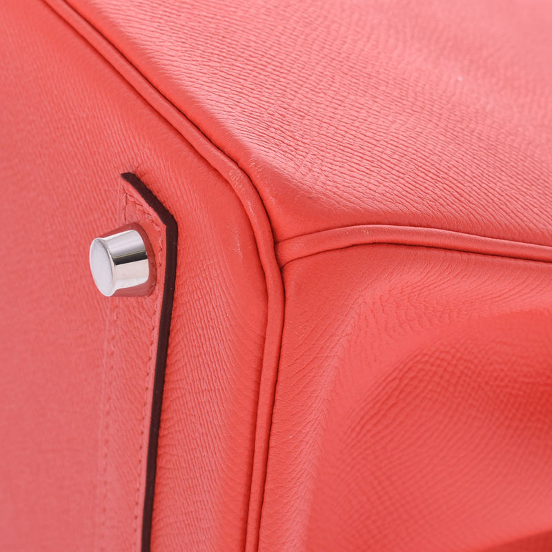 HERMES エルメス バーキン 30 ローズジャイプール シルバー金具 T刻印(2015年頃) レディース ヴォーエプソン ハンドバッグ ABランク 中古 銀蔵