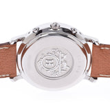 HERMES Hermes Clipper Chrono CL1.910 Men's SS/Leather Watch Quartz White Dial A Rank used Ginzo