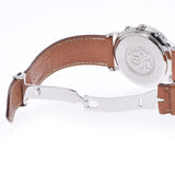 HERMES HERMES CLIPPER CHRONO CL1.910男士SS/Leather Watch Quartz White Dial A RANS使用Ginzo