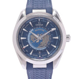 OMEGA Omega Sea Master Aqua Terra GMT 220.12.43.22.03.001 Men's SS/Rubber Watch Automatic Blue Dial A Rank used Ginzo