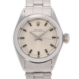 ROLEX Rolex Oyster Purpetual Antique 6618 Ladies SS Watch Automatic Silver Dial AB Rank used Ginzo