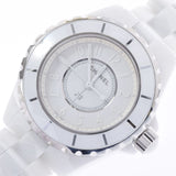 CHANEL Chanel J12 33mm White Phantom H3442 Boys White Ceramic/SS Watch Quartz White Dial A Rank used Ginzo